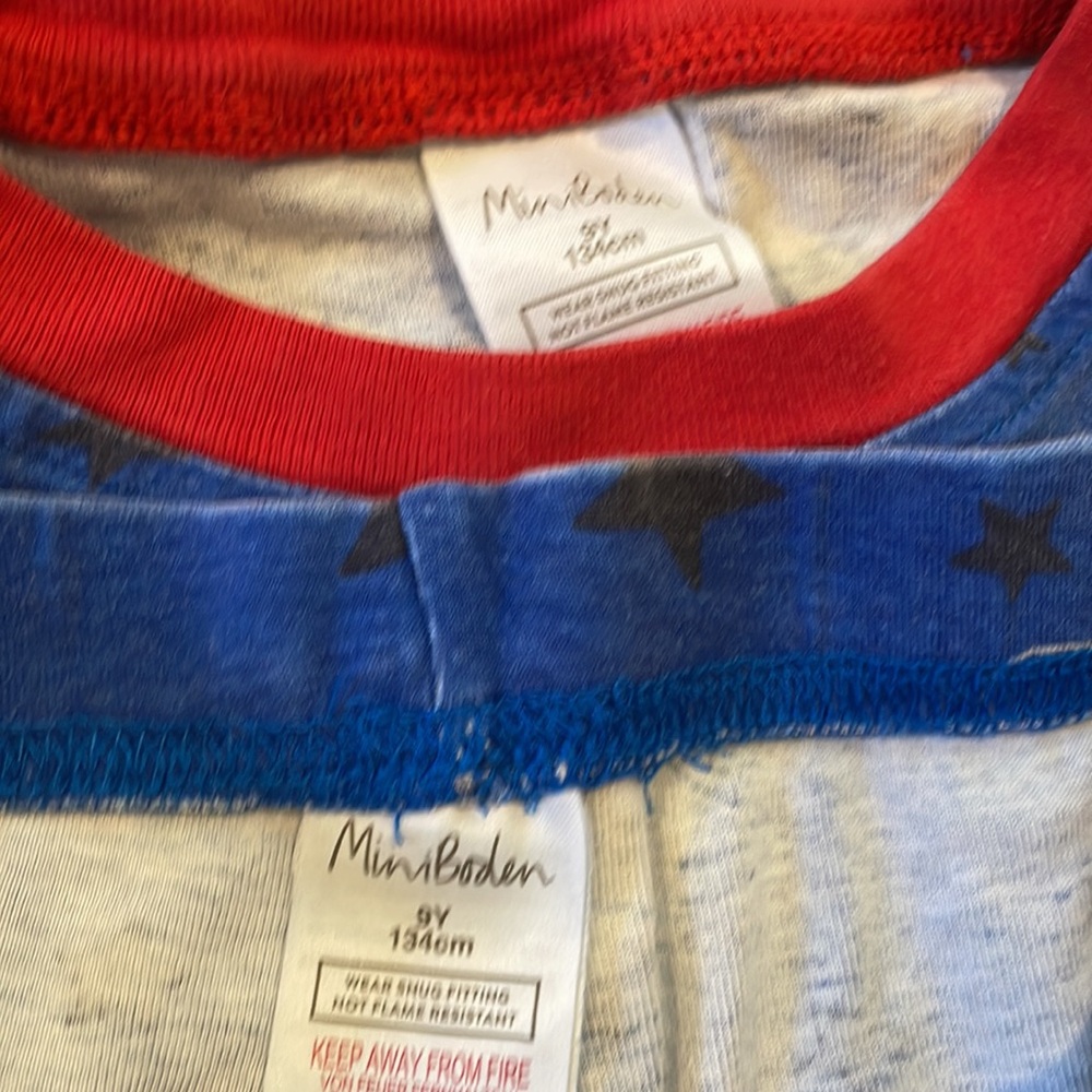 Mini Boden 9y blue short pjs, glow in the dark planets - Picture 3 of 4